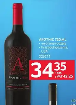 Selgros Wino APOTHIC oferta
