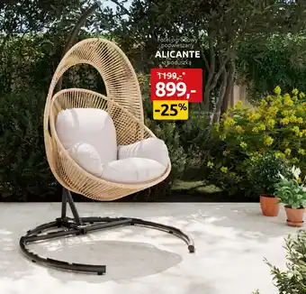 Fotel ogrodowy podwieszany ALICANTE z poduszką