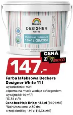 Bricomarche Farba lateksowa Beckers Designer White oferta
