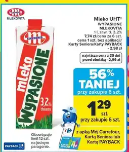 Carrefour Mleko UHT wypasione 3,2% oferta