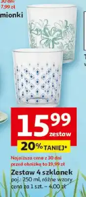 Auchan Zestaw 4 szklanek oferta