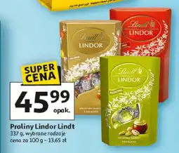 Auchan Praliny Lindor, wybrane rodzaje oferta