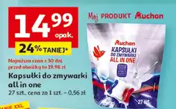 Auchan Kapsułki do zmywarki all in one, 27 szt oferta