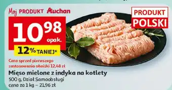 Auchan Mięso mielone z indyka na kotlety oferta