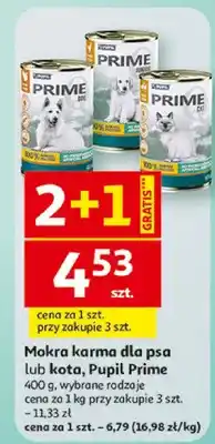 Auchan Mokra karma dla psa lub kota Pupil Prime oferta