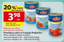 Auchan Pomidory całe lub krojone Podravka oferta