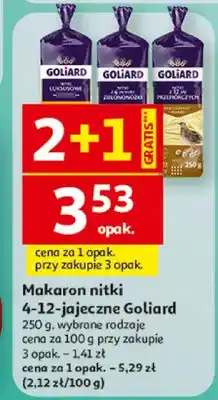 Auchan Makaron nitki 4-12-jajeczne Goliard oferta