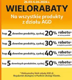 Auchan WIELORABATY Na wszystkie produkty z działu AGD oferta