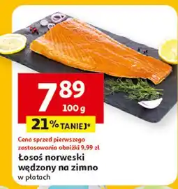 Auchan Łosoś norweski wędzony na zimno filety oferta
