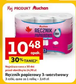 Auchan Ręczniki papierowe Auchan Różnorodne (Logo Czerwone) oferta