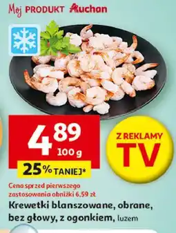 Auchan Krewetki obrane mrożone oferta