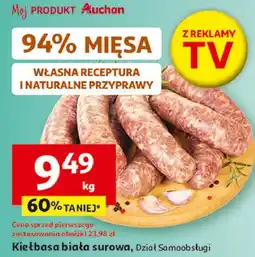 Auchan Kiełbasa biała surowa Auchan Różnorodne (Logo Czerwone) oferta