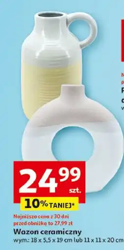 Auchan Wazon ceramiczny 11 x 20 cm Actuel oferta