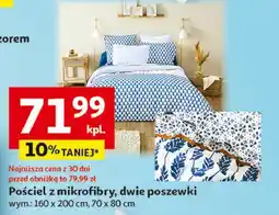 Auchan Komplet poscieli z mikrofibry 160 x 200 cm + 2 70 80 oferta