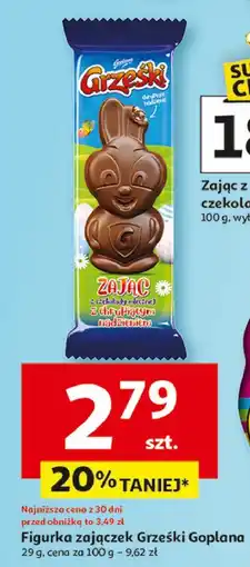 Auchan Figurka czekoladowa zając Grześki oferta