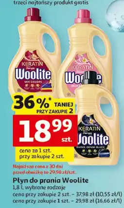 Auchan Płyn do prania mix colors Woolite Keratin oferta