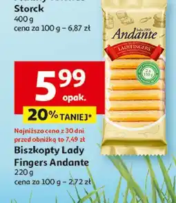 Auchan Biszkopty lady fingers Andante oferta
