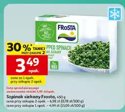 Auchan Szpinak siekany bez przypraw Frosta oferta