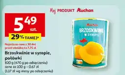 Auchan Brzoskwinie połowki w syropie Auchan Różnorodne (Logo Czerwone) oferta