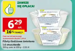 Auchan Filety śledziowe w sosie musztardowym Podniesiony Kciuk oferta