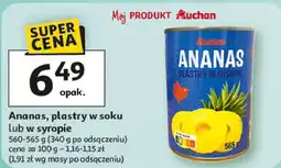 Auchan Ananas plastry w soku naturalnym Auchan Różnorodne (Logo Czerwone) oferta