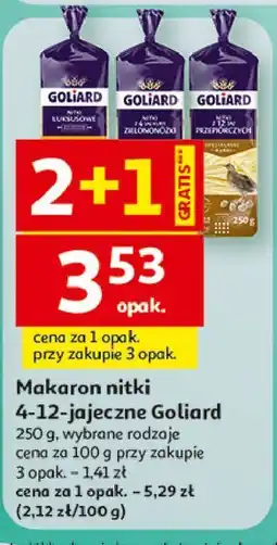 Auchan Makaron nitki 12 jaj przepiórczych Goliard oferta