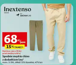 Auchan Spodnie męskie chino rozm. s-3xl Inextenso By Auchan oferta