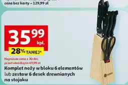 Auchan Deski bambusowe w stojaku Tadar oferta