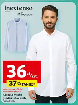 Auchan Koszula męska w kratę s-3xl Inextenso By Auchan oferta