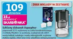 Auchan Dzbanek szklany 2.5 l + 2x wkład maxfor Aquaphor oferta