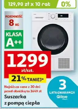 Auchan Suszarka z pompą ciepła q.6166 Qilive oferta