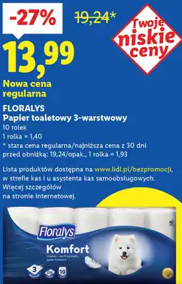 Lidl FLORALYS Papier toaletowy 3-warstwowy oferta