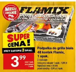 Twój Market Podpałka do grilla biała 48 kostek Flamix, 1 opak oferta