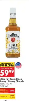 Biedronka Likier Jim Beam Black Honey/Cherry/Peach (przy zakupie 2 szt.) oferta