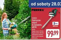 ALDI Elektryczne nożyce do żywopłotu 600 W oferta