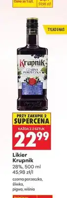 Biedronka Likier Krupnik czarna porzeczka, śliwka, pigwa, wiśnia oferta