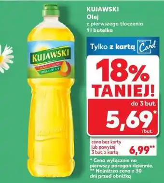 Kaufland KUJAWSKI Olej z pierwszego tłoczenia 1 l butelka oferta