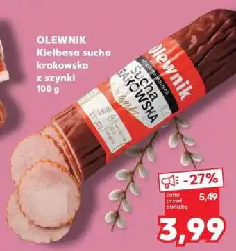 Kaufland OLEWNIK Kiełbasa sucha krakowska z szynki 100 g oferta