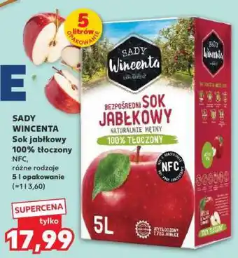 Kaufland SADY WINCENTA Sok jabłkowy 100% tłoczony NFC oferta