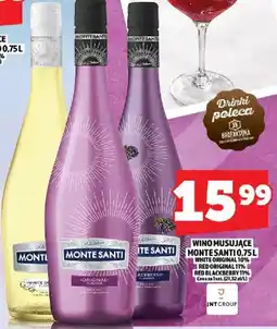 Topaz Wino musujące Monte Santi white original 11% red original 11% red blackberry 11% oferta