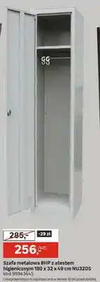 Leroy Merlin Szafa metalowa BHP z atestem higienicznym 180 x 32 x 49 cm NU32DS oferta