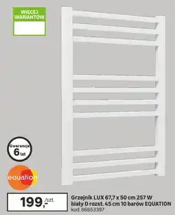 Leroy Merlin Grzejnik LUX 67,7 x 50 cm 257 W biały D rozst. 45 cm 10 barów oferta