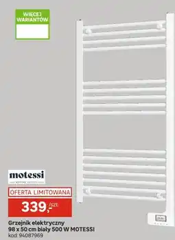 Leroy Merlin Grzejnik elektryczny 98 x 50 cm biały 500 W oferta