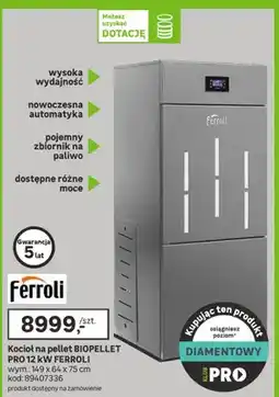 Leroy Merlin Kocioł na pellet Biopellet Pro 12 kW oferta