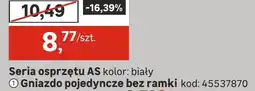 Leroy Merlin Gniazdo pojedyncze bez ramki kolor: biały oferta