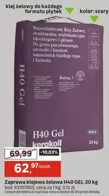 Leroy Merlin Zaprawa klejowa żelowa H40 GEL szary oferta