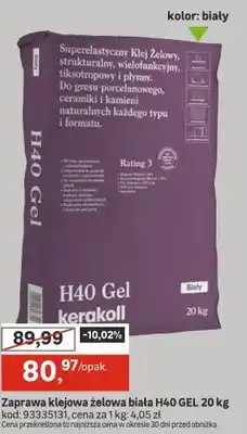 Leroy Merlin Zaprawa klejowa żelowa biała H40 GEL oferta