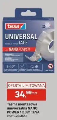 Leroy Merlin Taśma montażowa uniwersalna NANO POWER 1x3m oferta