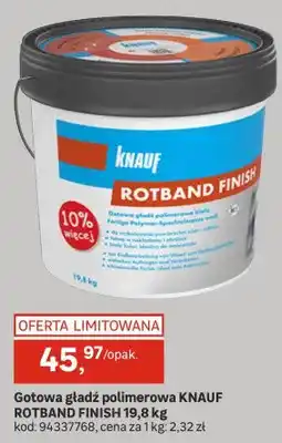 Leroy Merlin Gotowa gładź polimerowa Rotband Finish oferta