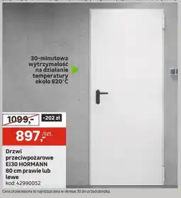 Leroy Merlin Drzwi przeciwpożarowe 80 cm prawie lub lewe oferta